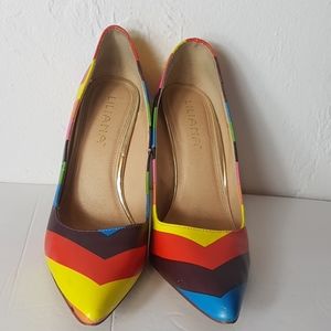 Liliana multicoloured high heel classy shoe